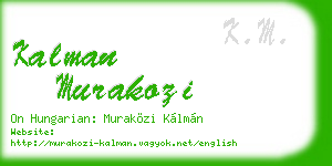 kalman murakozi business card