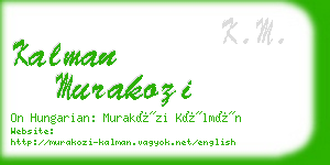 kalman murakozi business card